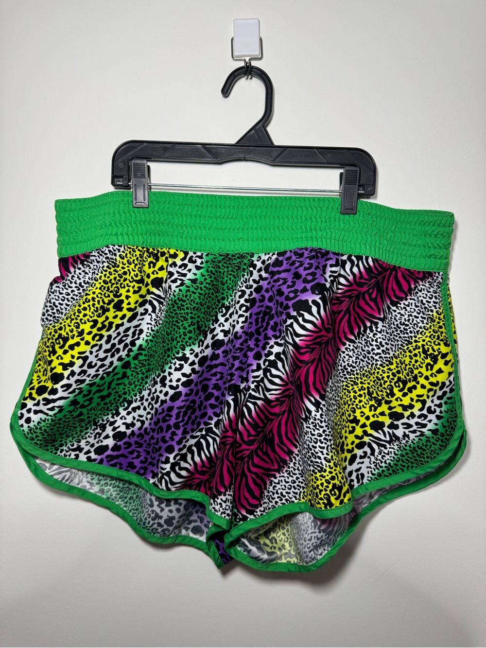 EUC Vintage Torrid Leopard Zebra Athletic Swim Cover Shorts Size 1 14/16 1X